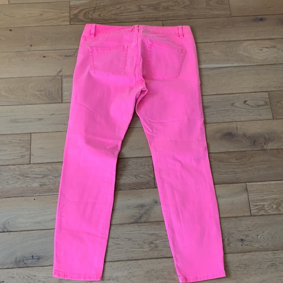Vineyard Vines rare HOT PINK  denim stretch ankle skinny 8 - Picture 6 of 10